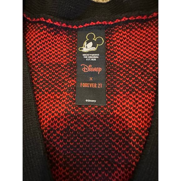 Disney x Forever 21 Varsity Mickey Mouse Patch Cardigan Buffalo Plaid Size M - Picture 9 of 11